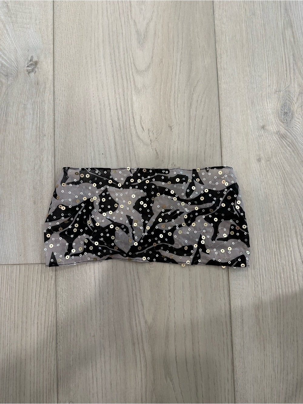 Free People Black Sequin Bandeau Top